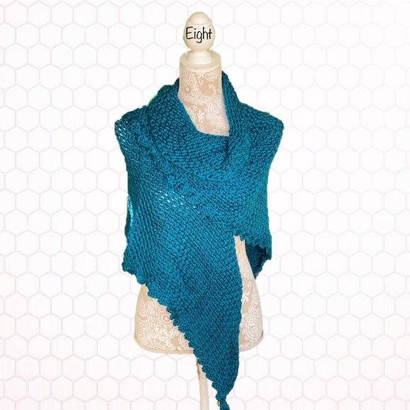SOLD Handmade crocheted shawl shrug sweater. #8 - Picture 4 of 5